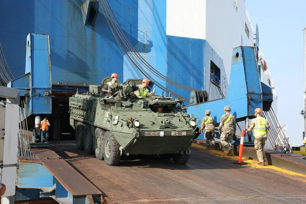 US Army National Guard’s 185th Infantry Regiment with 200 Pieces of Equipment Arrive in Poland