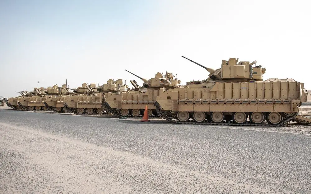 Additional M2A3 Bradley Infantry Fighting Vehicles Arrives in Northeast Syria