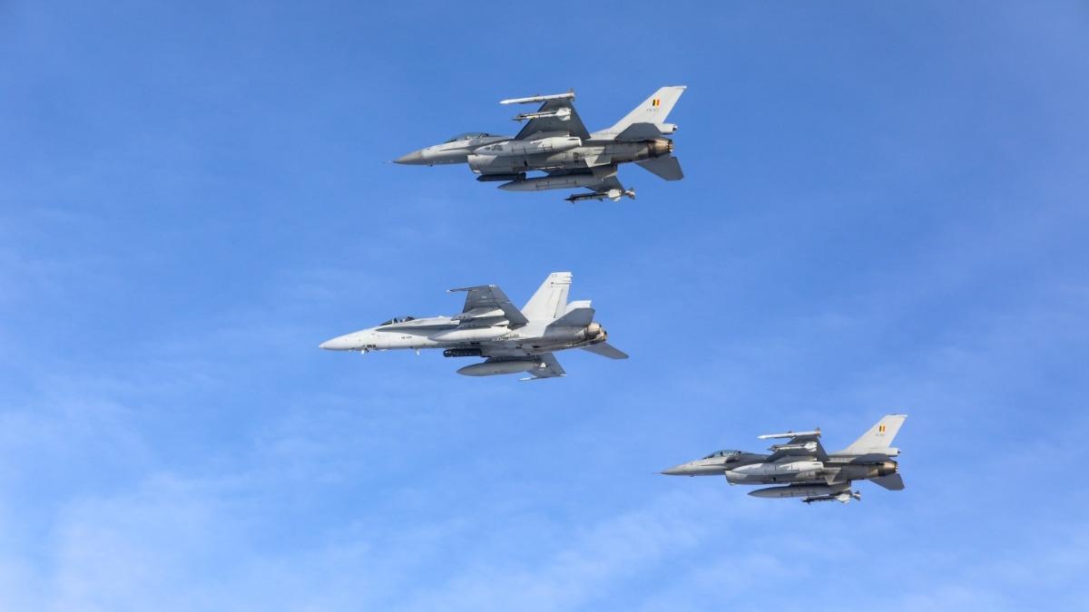 Allied Belgian F-16s and Partner Finland F-18s trained together in the Baltic Sea region ensuring the safety and security of our shared airspace. Photo courtesy of Finnish Air Force. 