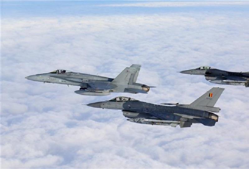 Belgian Air Component F-16s Join Partner Finnish Air Force F-18s in Joint Training Exercises