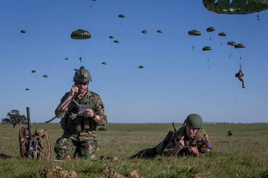 Dutch paratroopers conduct airborne operations