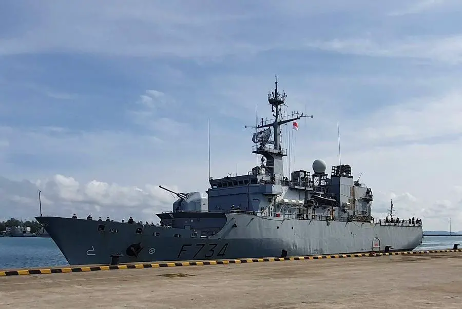 French Navy Floreal-class Frigate Vendemiaire (F 734) Visits Singapore