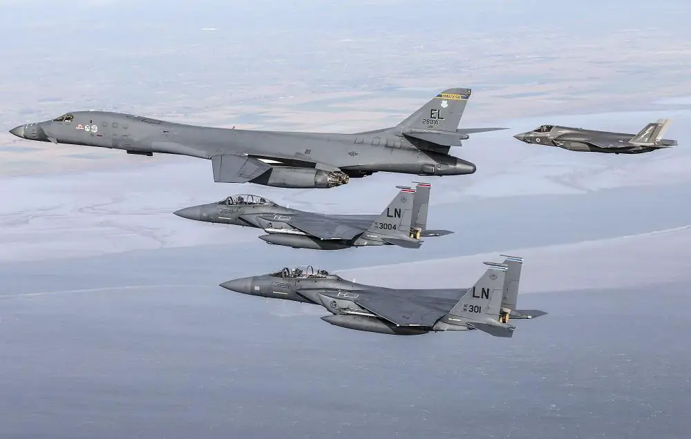 Royal Air Force and US Air Force Aircrafts Flypasts for Eighth Air Force 80th Anniversary