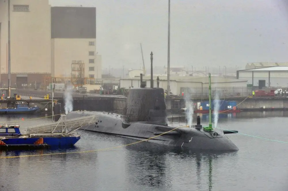 Royal Navy Astute-class Submarine HMS Anson Completes Its First Trim Drive
