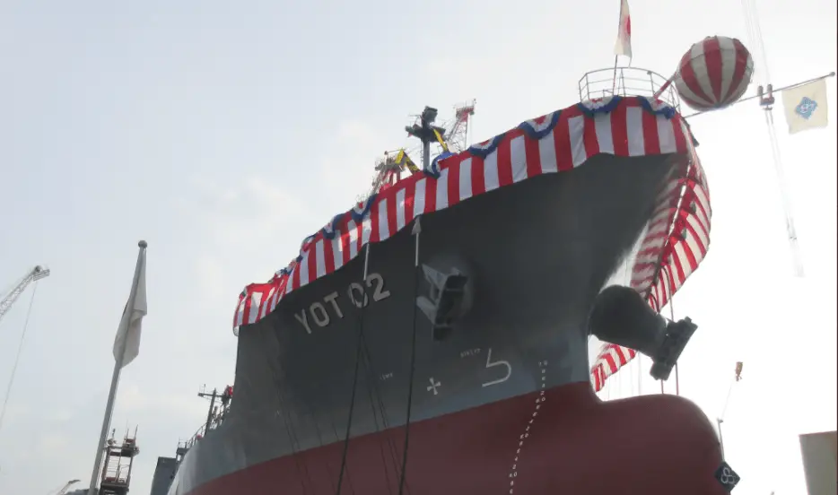 Shin Kurushima Hashihama Dockyard Launches Second Tanker for Japan Maritime Self Defense Force