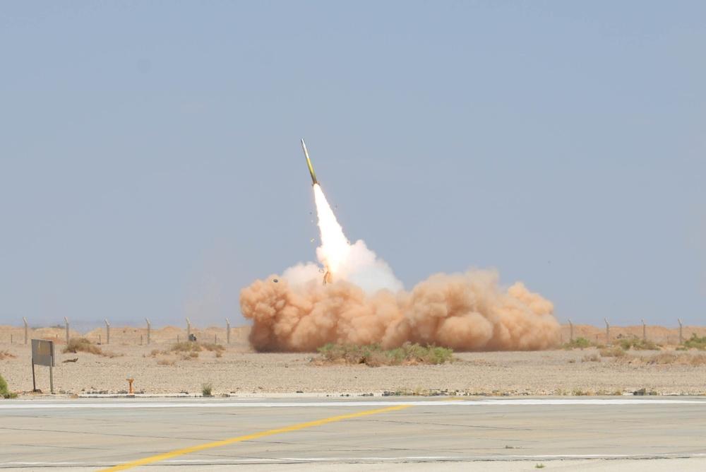 During the Lion Flight live-fire bi-Lateral training exercise on July 23, 2018, soldiers with the U.S. Army’s Alpha Battery, 1st Battalion, 14th Field Artillery Regiment and the Jordanian Army’s 29th Royal HIMARS Battalion launch a Guided Multiple Launch Rocket from a Jordanian M142 High Mobility Artillery Rocket System (HIMARS). 