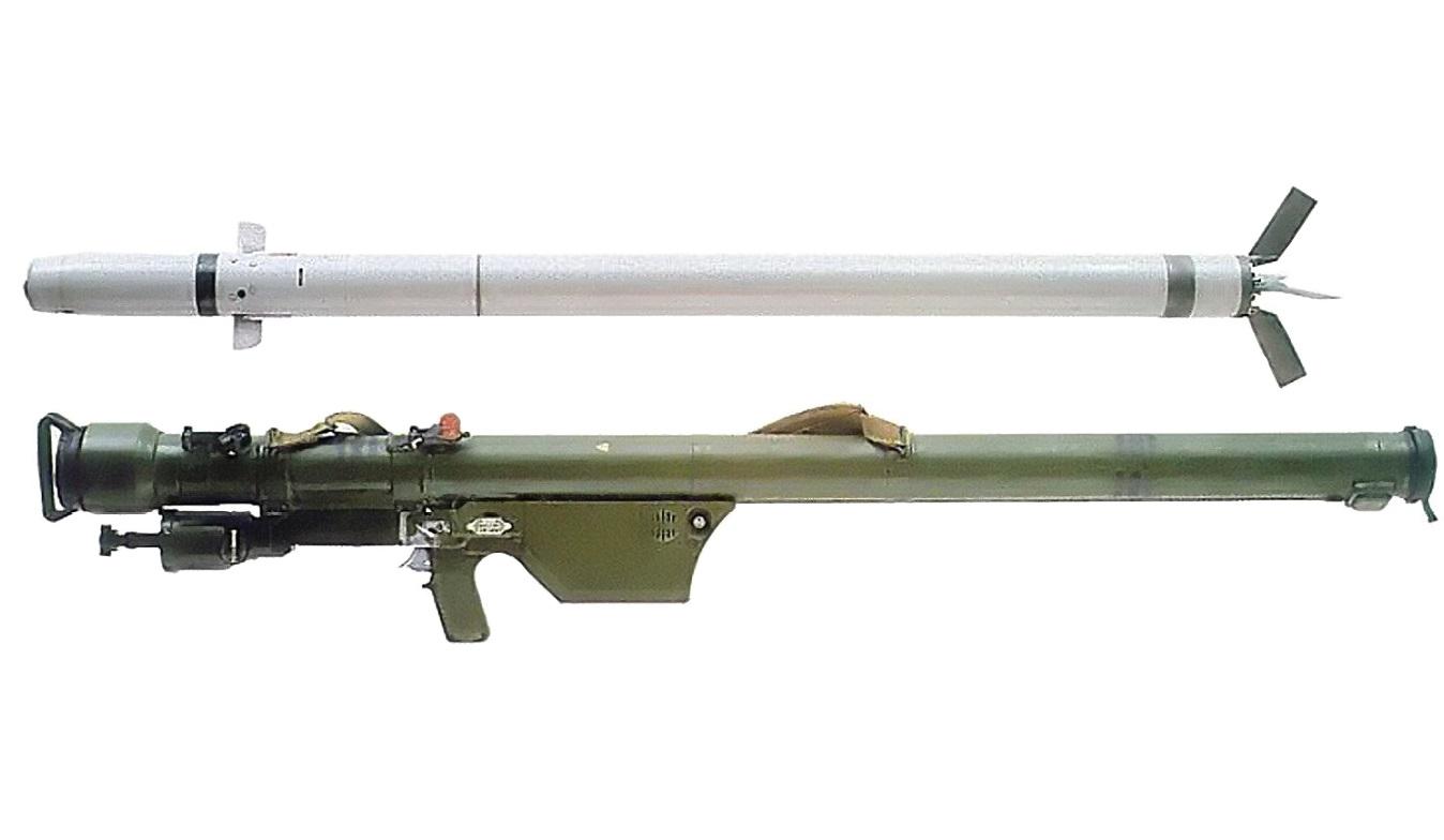KBM Kolomna 9K32M Strela-2M (SA-7b) missile and canister