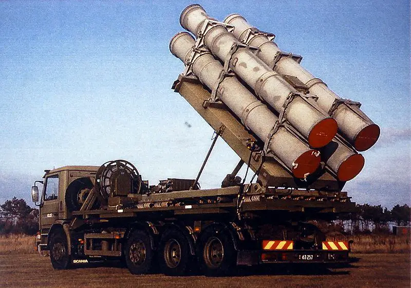Royal Danish Navy Harpoon Block I Coastal Missile Defense System truck
