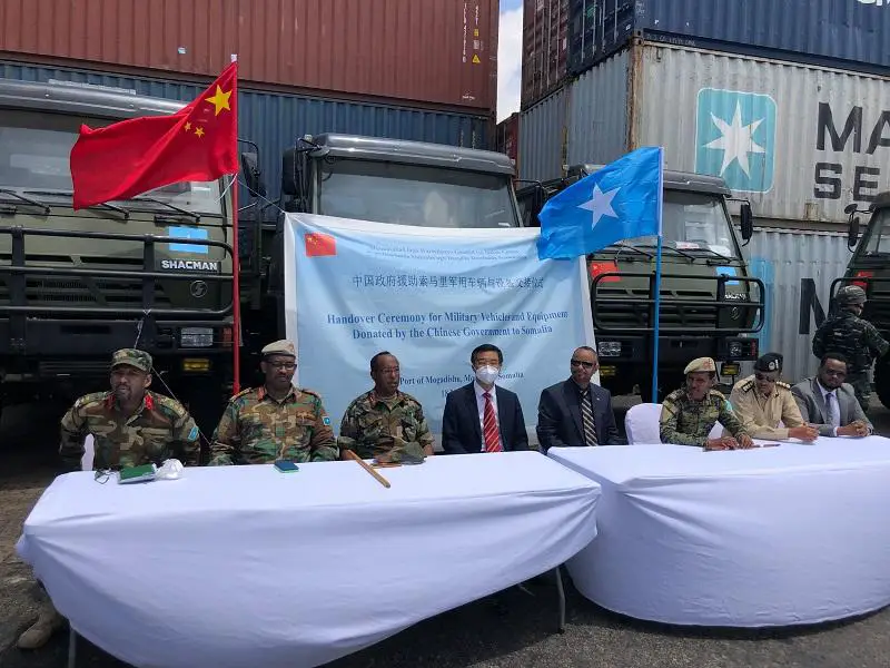 China Donates Vehicles and Military Equipment to Somali Armed Forces 