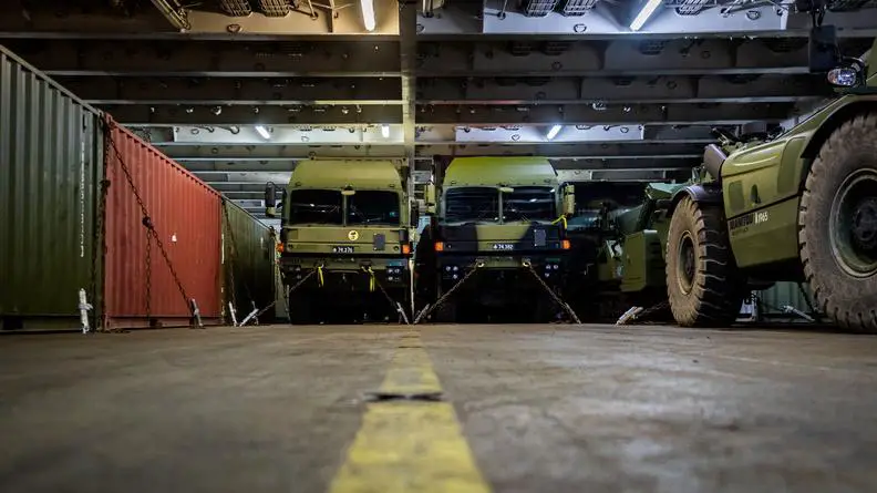 Danish Defence Forces Armoured Personnel Vehicles and Equipments Arrive in Estonia