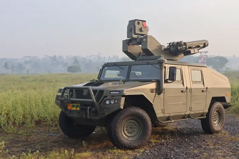 Indonesian Army RapidRanger weapon launcher on URO VAMTAC vehicle