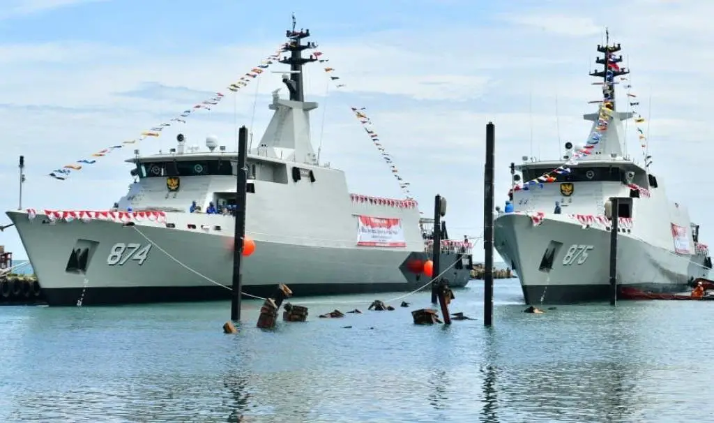 Indonesian Navy Launches Two Domestically Produced PC60 M Fast Patrol Boats
