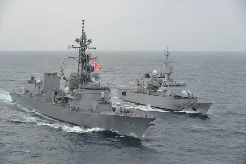 Japan Maritime Self-Defense Force JS Kirisame Conducted Exercise with French Navy Vendemiaire