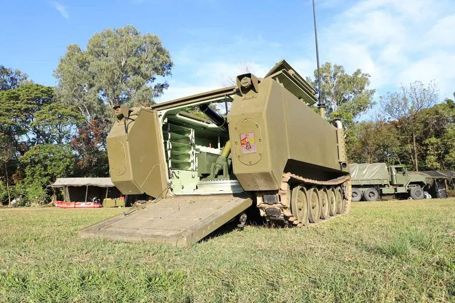 The Philippine Army's Armor Division's armored mortar carrier equipped with 120mm mounted mortar systems.