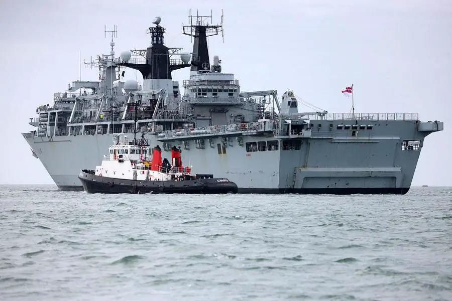 Royal Navy HMS Albion departs Devonport for Arctic exercises
