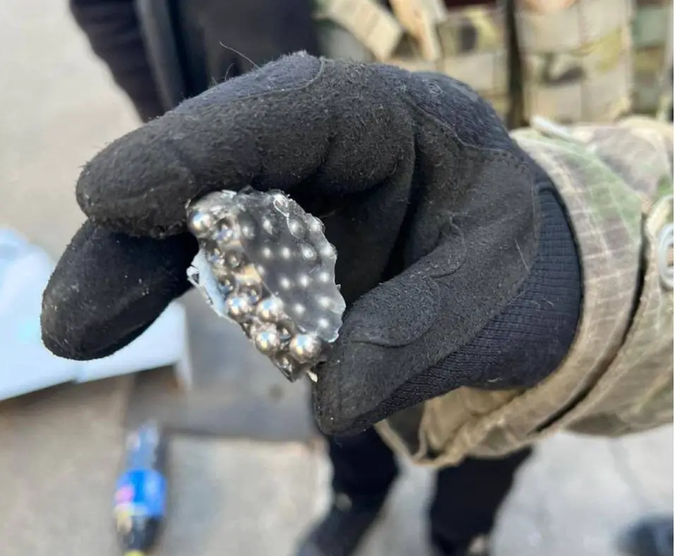 The kamikaze drone with  contained explosives with metal balls was shot down over Kyiv.