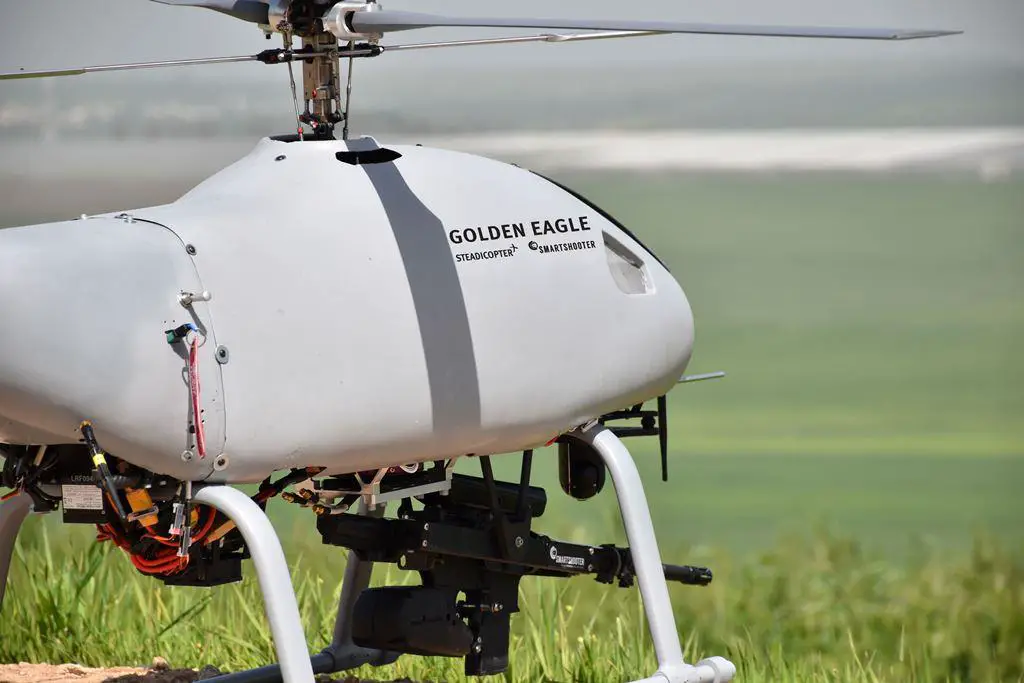 Steadicopter and Smart Shooter Unveil Golden Eagle Combat Rotary Unmanned Aerial Systems