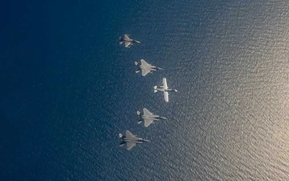 A formation of 4th generation fighter jets from the 40th Flight Test Squadron flies near Eglin Air Force Base, Florida, Jan. 31, 2022.