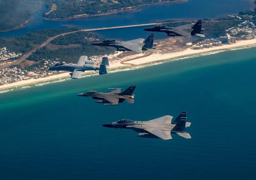US Air Force 40th Flight Test Squadron Test Fighters Fly Together for First and Last Time