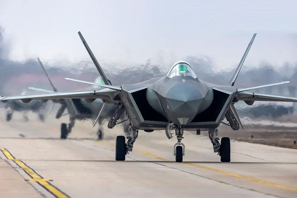Chengdu J-20 Mighty Dragon twinjet all-weather stealth fighter