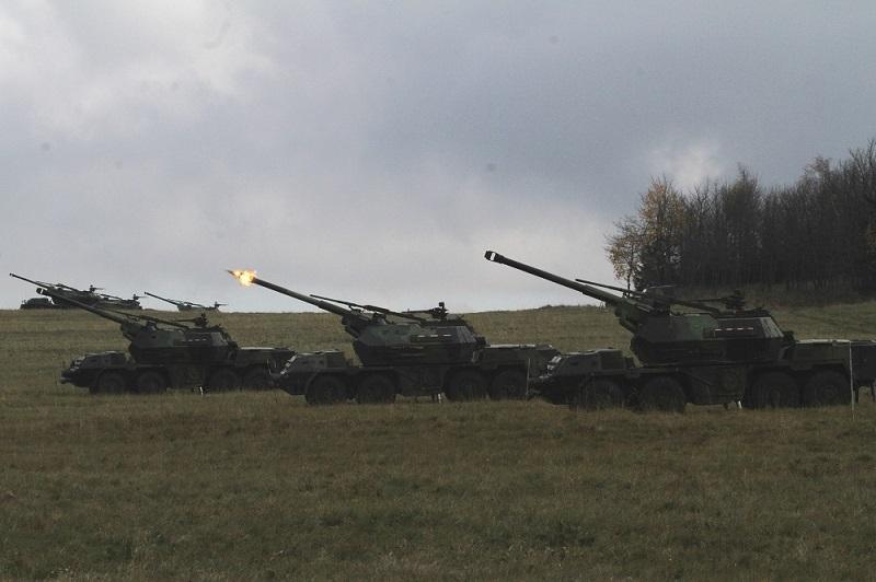 Czech Army 152mm SpGH DANA  self-propelled howitzers