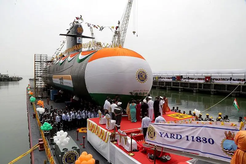 Indian Navy Launches Final Kalvari-class Submarine INS Vagsheer (S26) in Mumbai