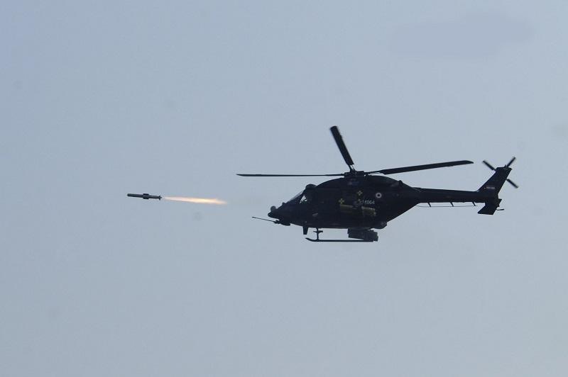 Indian DRDO Test Fires Helina Anti-tank Guided Missile (ATGM) from Helicopter