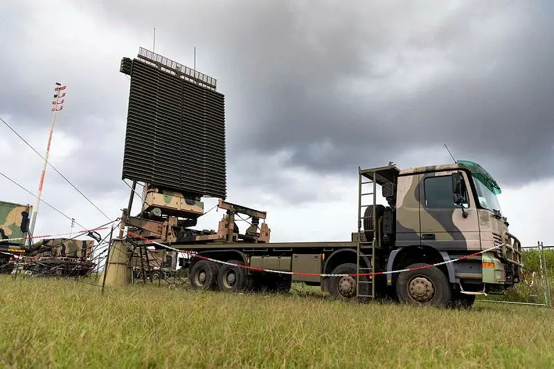 A Royal Australian Air Force AN/TPS-77 Tactical Air Defence Radar System provides support from the Old Bar airfield, north of Newcastle, New South Wales, during Exercise Diamond Shield 2022.