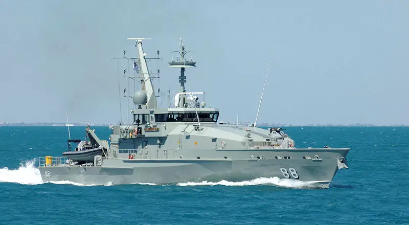Royal Australian Navy Armidale Class Patrol Boat HMAS Maitland Decommissions in Darwin
