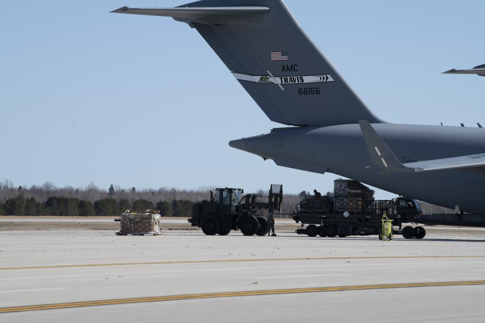 US Air Force 60th Air Mobility Wing Flies Away to Alpena CRTC for Readiness Exercise