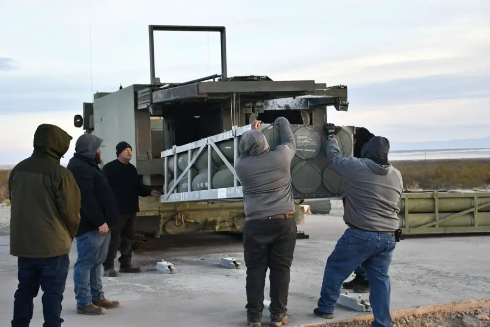 The Soldiers, from the 3rd Battalion, 321st Field Artillery Regiment of the 18th Field Artillery Brigade out of Fort Bragg NC, visited the New Mexico range to conduct reliability tests of early versions of the Army Tactical Missile System.