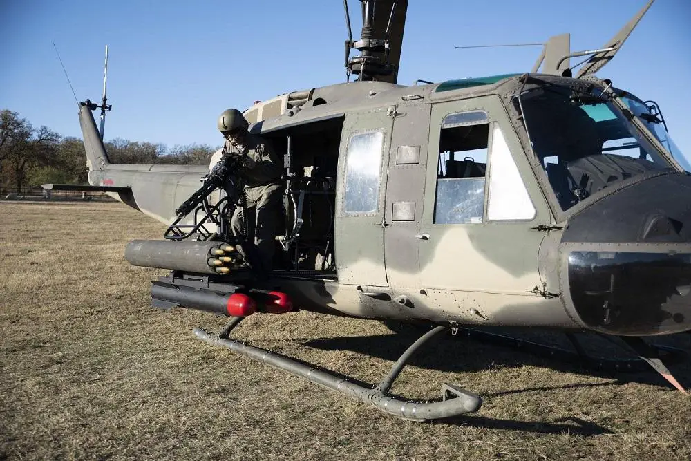 The modularity of the Huey Ordnance Stores System (HOSS) - integrates high-capacity ammunition magazines with two to four weapons stations plus a pintle mount simultaneously.