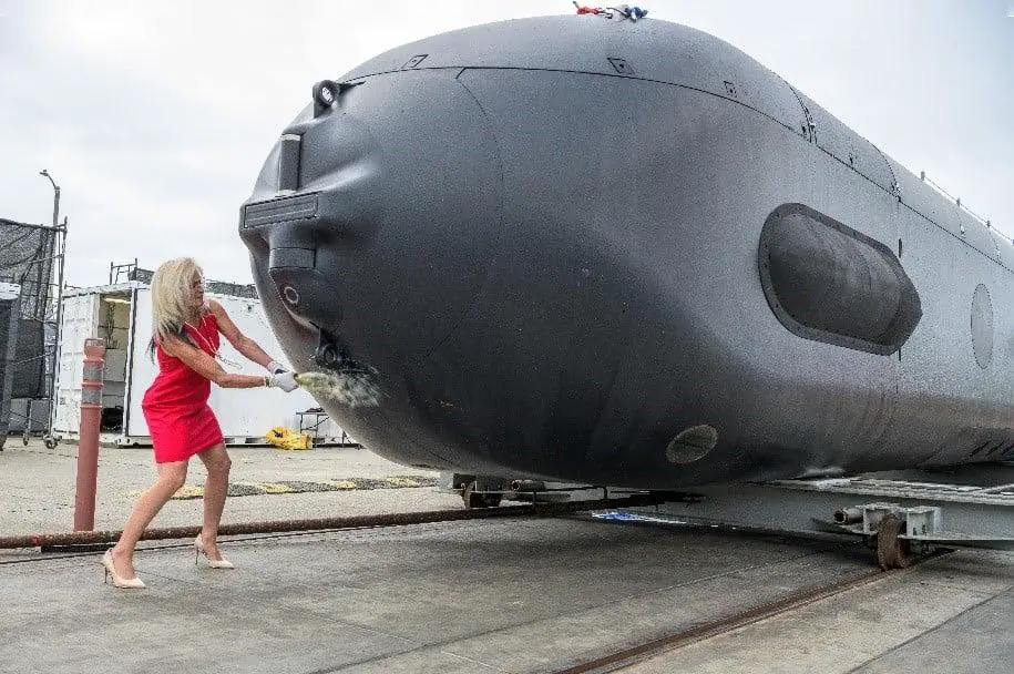 US Navy Unveils Orca Extra Large Unmanned Undersea Vehicle in Huntington Beach, California