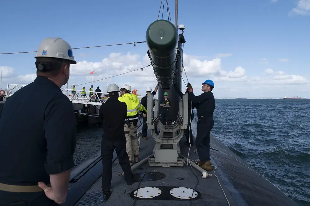Royal Australian Navy conducts weapons handling exercise with the Los Angeles-class fast-attack submarine USS Springfield (SSN 761) 
