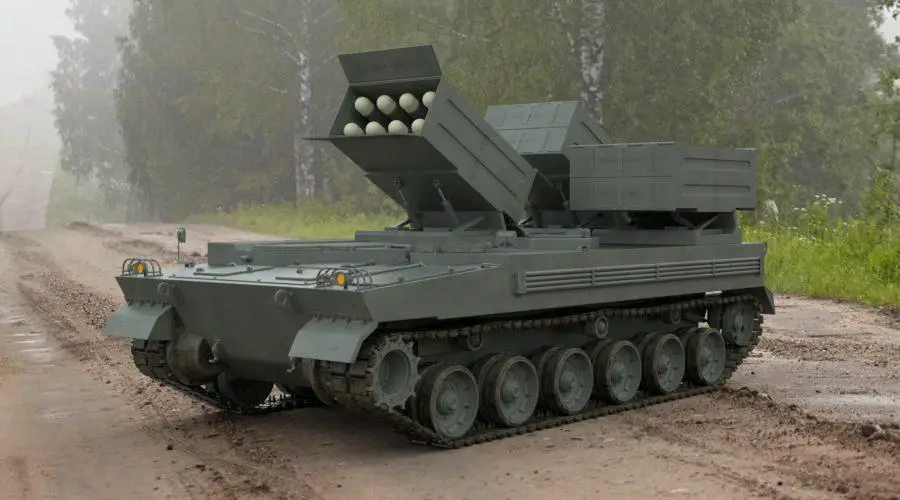 Self-propelled Tank Destroyer the Brimstone precision strike missile