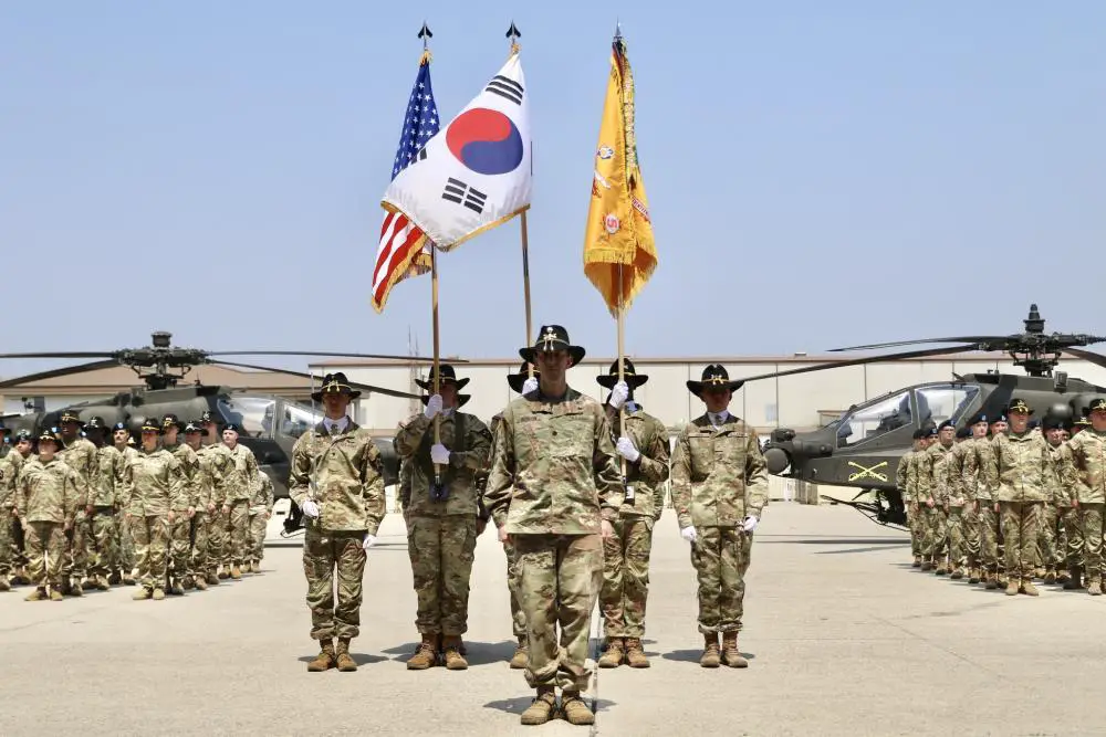US Army Activates Air Cavalry Squadron with New Apache AH-64E V6 Helicopters in South Korea