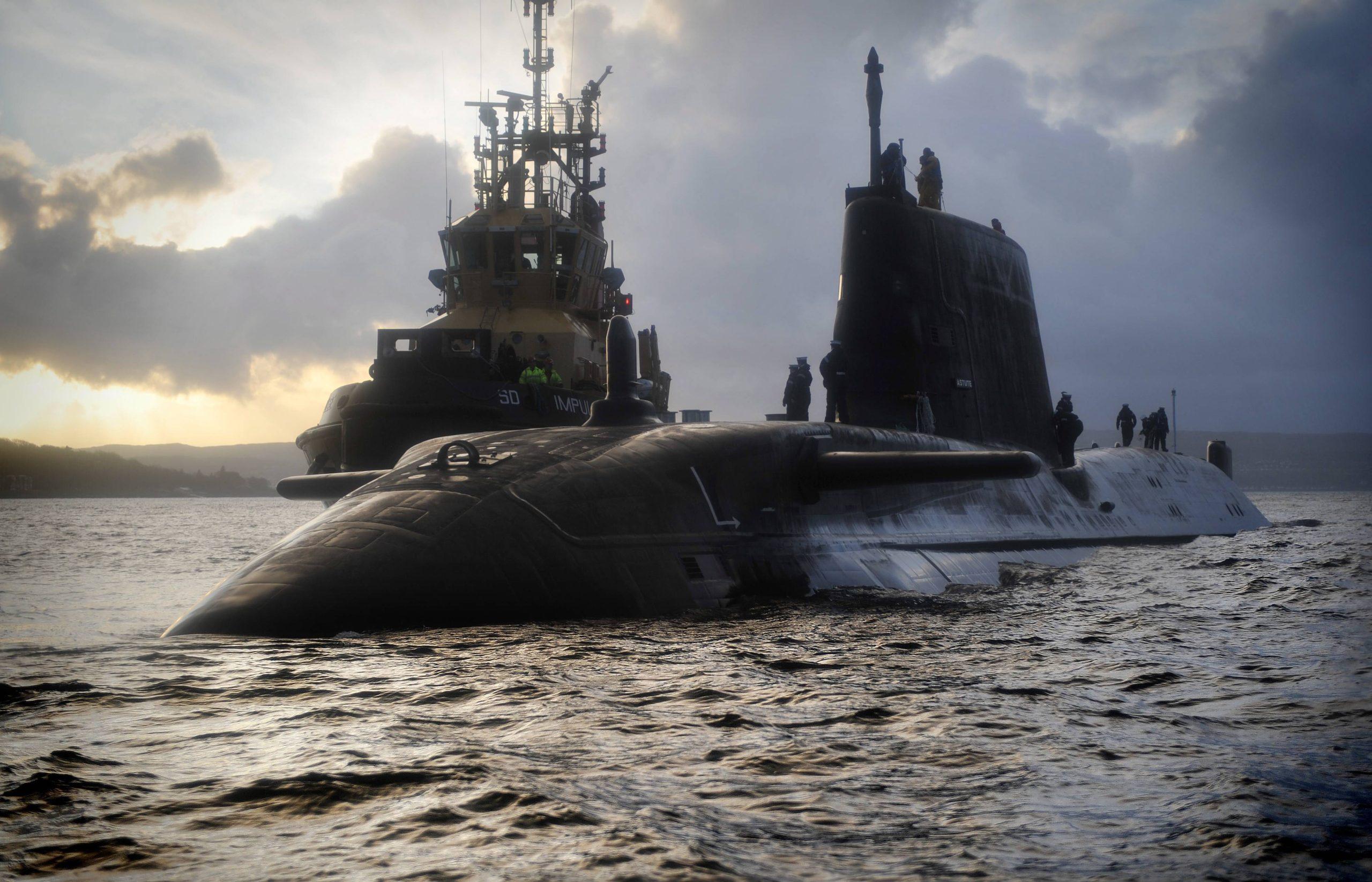 Royal Navy Astute class nuclear-powered fleet submarines (SSNs).