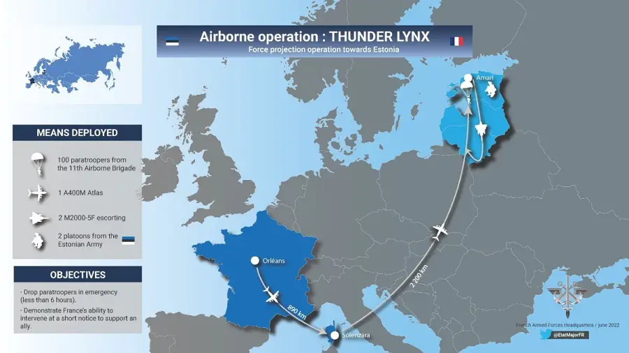 French Armed Forces Conducts Short-Notice Airborne Operation Into Estonia