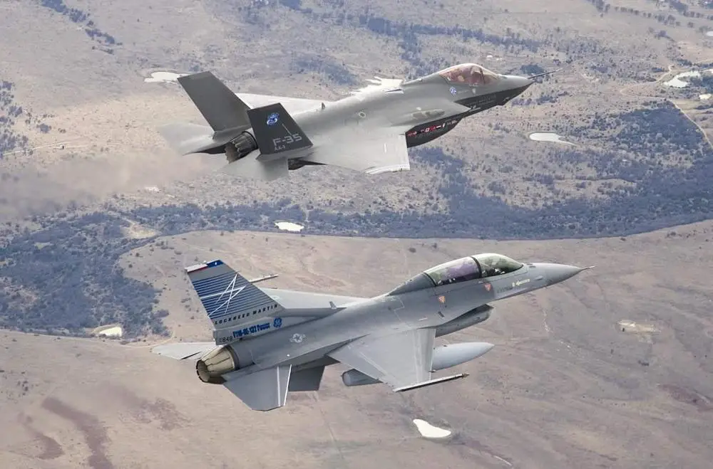 Lockheed Martin F-16 Fighting Falcon and F-35 Lightning II