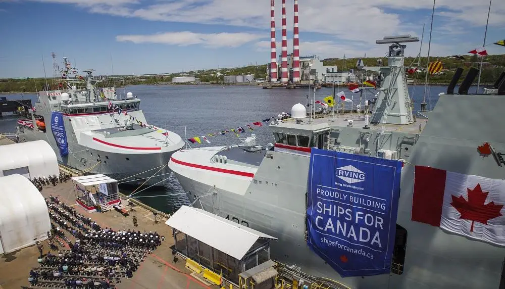 Royal Canadian Navy Names Two Arctic and Offshore Patrol Ships at Halifax Shipyard