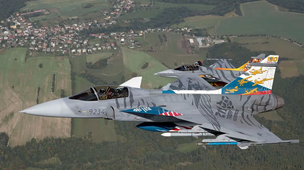 Czech Air Force Saab 39 Gripen Multirole Fighters