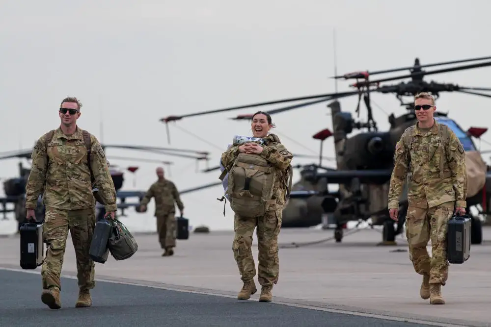US Army 1st Battalion 3rd Aviation Regiment Attack Battalion Returns Home