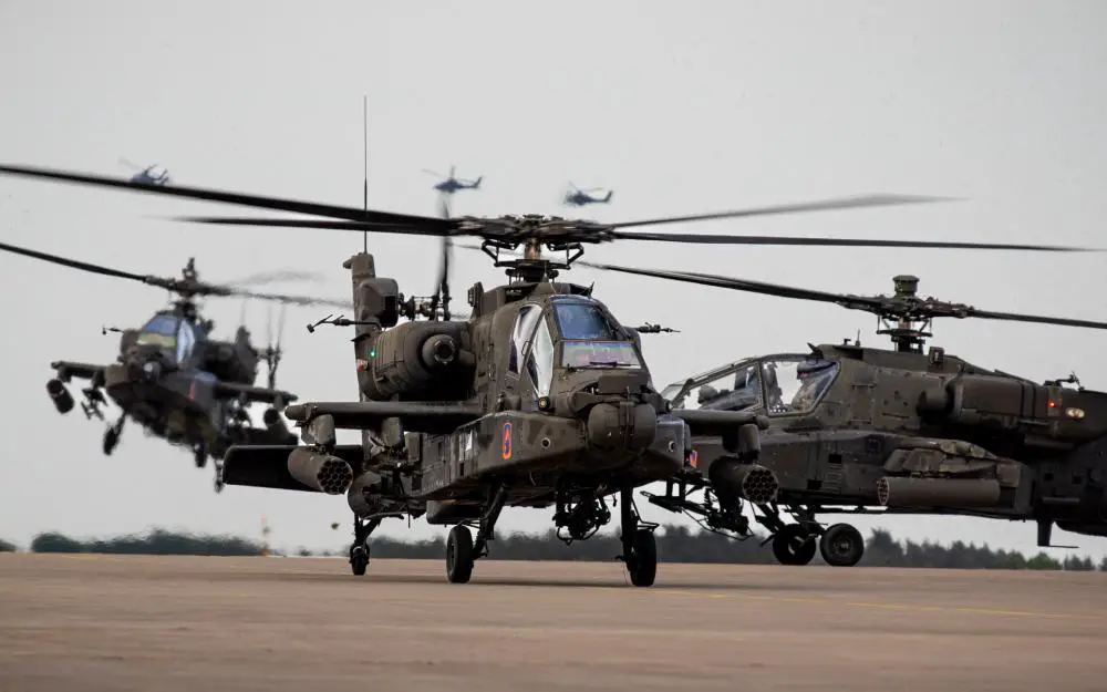 US Army 1st Battalion 3rd Aviation Regiment AH-64D Apache Helicopters Returns Home