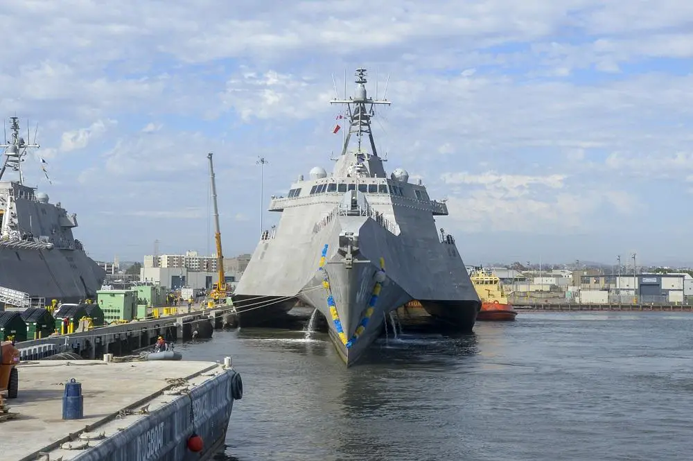 US Navy Future Littoral Combat Ship USS Canberra (LCS-30) Arrives in San Diego