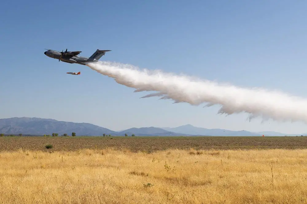 Airbus Successfully Tests Removable Firefighting Demonstrator Kit on A400M Military Airlifter
