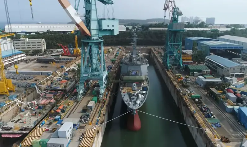 Hyundai Heavy Industries Launches KDX-III Aegis Class Destroyer Jeongjo the Great
