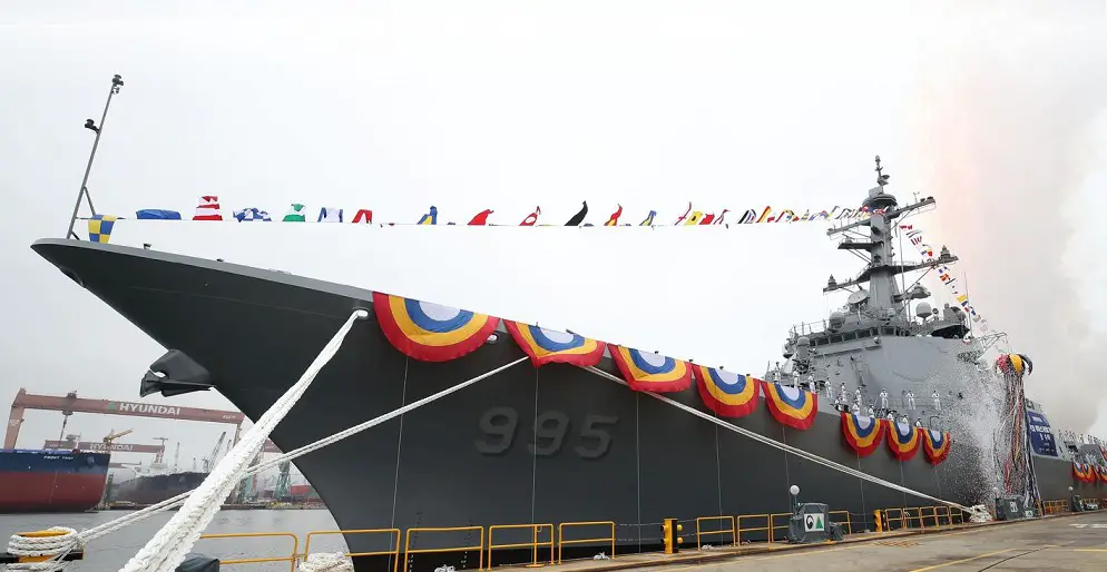 Hyundai Heavy Industries Launches KDX-III Aegis Class Destroyer Jeongjo the Great