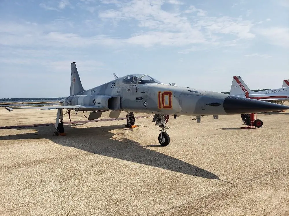The Navy delivered the first F-5N aircraft to Naval Air Station Patuxent River, Md. to begin ground and flight test of the F-5 block upgrade prototype project. 