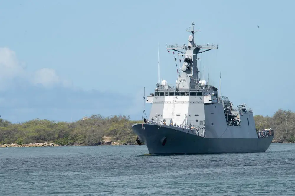  Philippine Navy frigate BRP Antonio Luna (FF 151) departs at Joint Base Pearl Harbor-Hickam to participate in the Rim of the Pacific (RIMPAC) 2022.