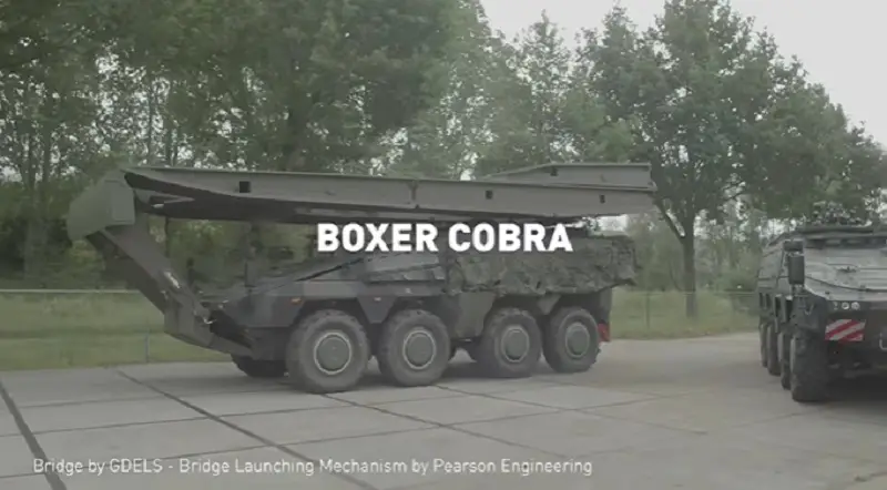 Rheinmetall Unveils Boxer Cobra Bridgelayer Wheeled Armored Vehicle